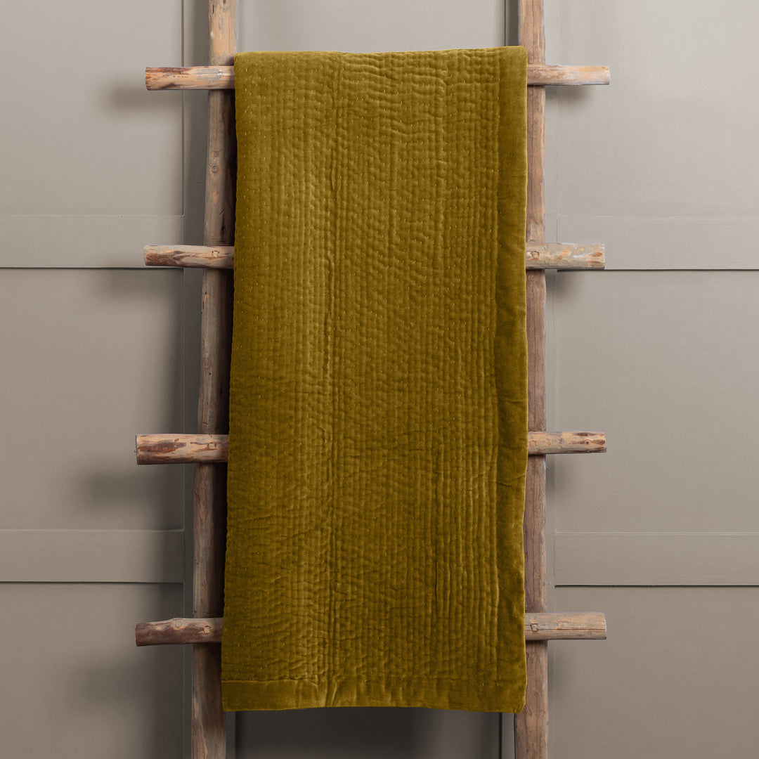 HAZE VELVET 140X220 THROW MUSTARD