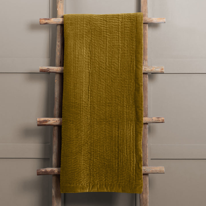 HAZE VELVET 140X220 THROW MUSTARD