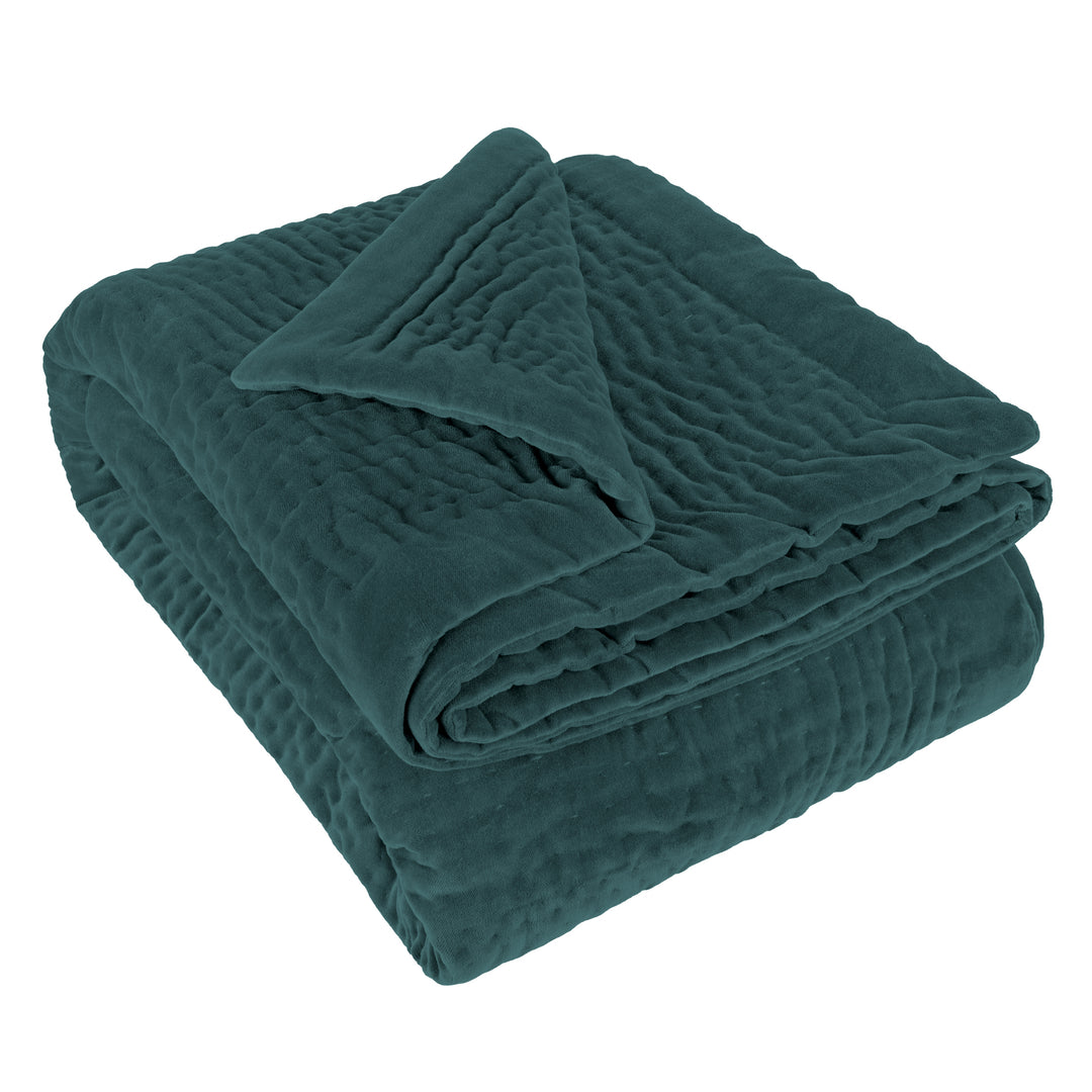 HAZE VELVET 140X220 THROW OCEAN