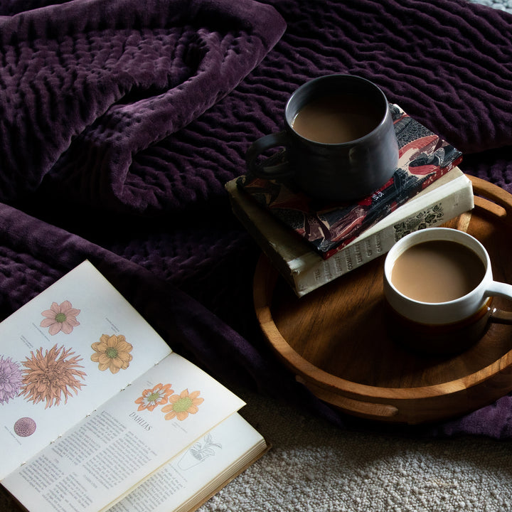 HAZE VELVET 140X220 THROW PLUM