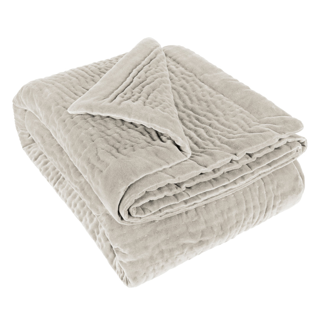 HAZE VELVET 140X220 THROW QUARTZ