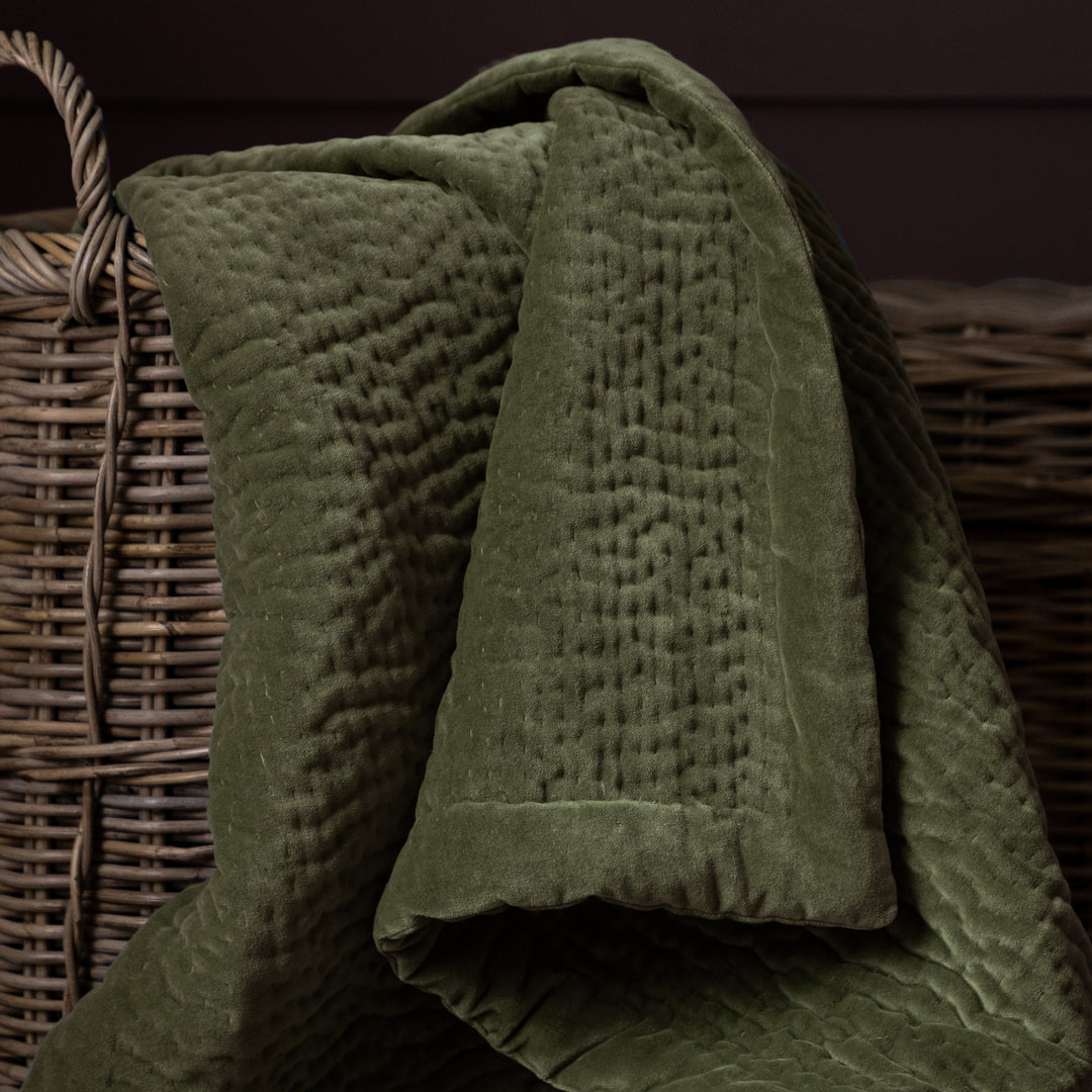 HAZE VELVET 140X220 THROW SAGE