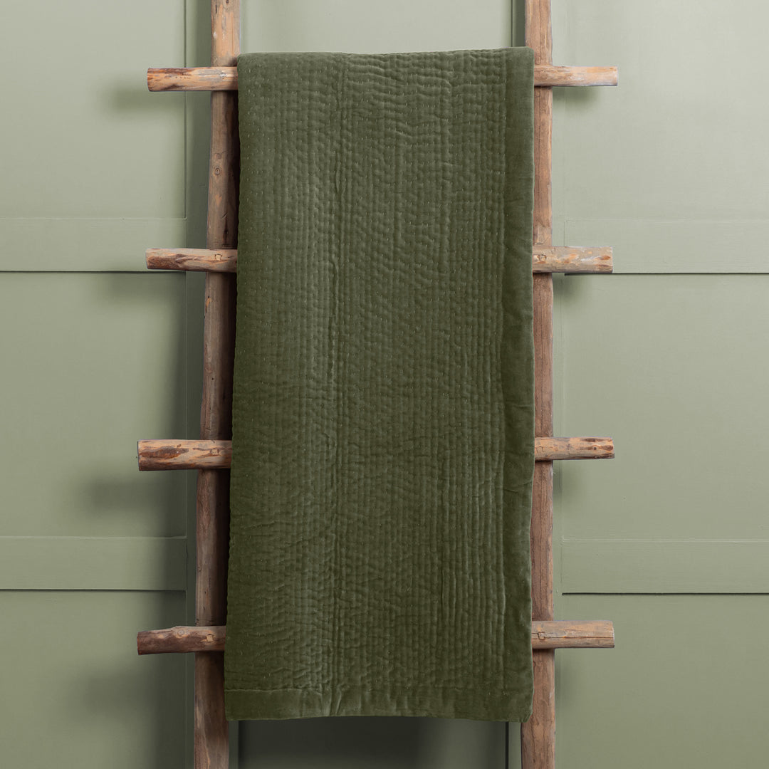 HAZE VELVET 140X220 THROW SAGE