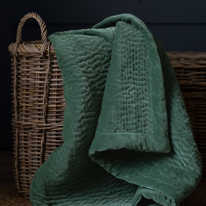 HAZE VELVET 140X220 THROW SEAFOAM