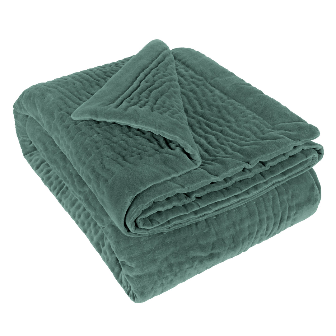 HAZE VELVET 140X220 THROW SEAFOAM