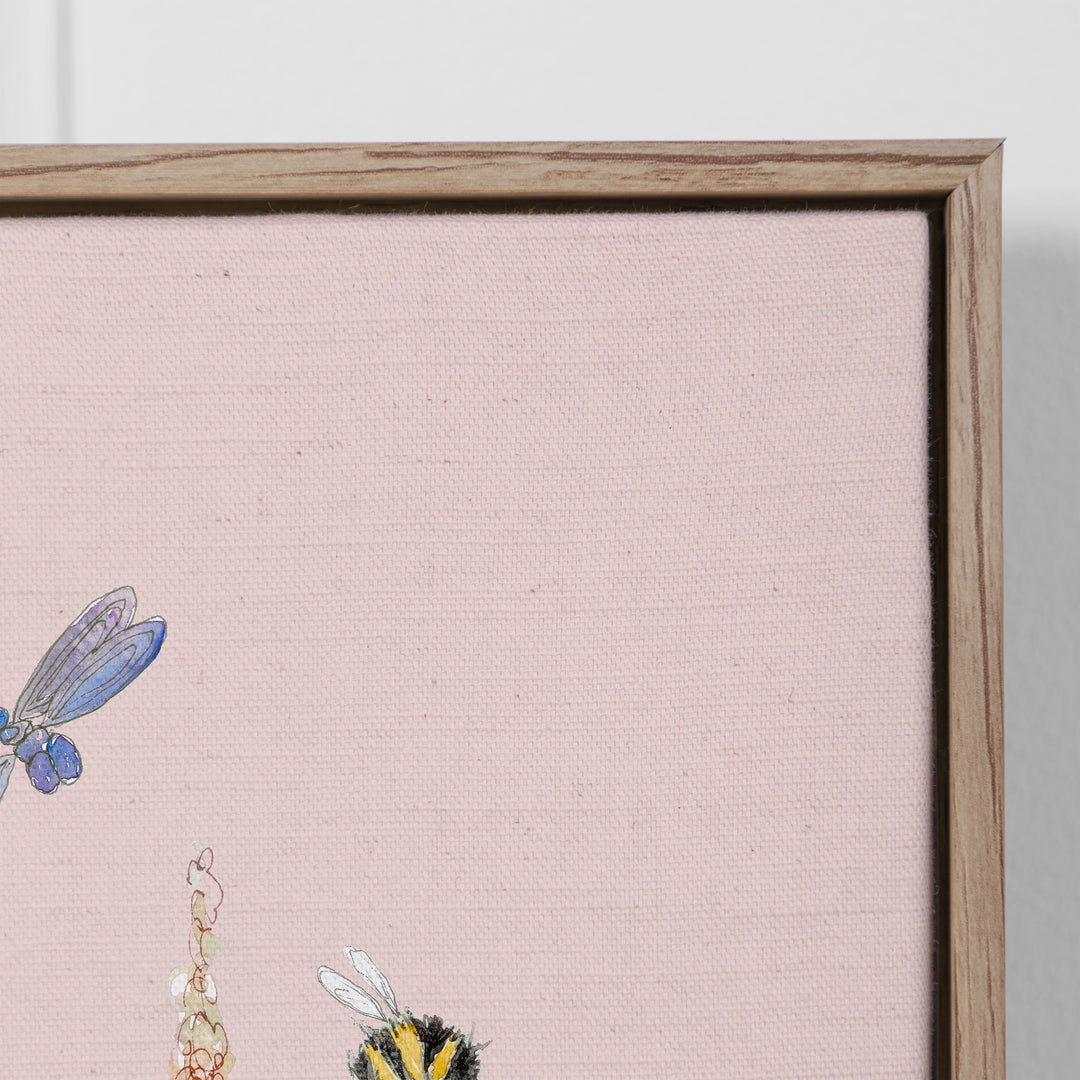 FRAMED CANVAS STONE HERMIONE BLUSH 143X114