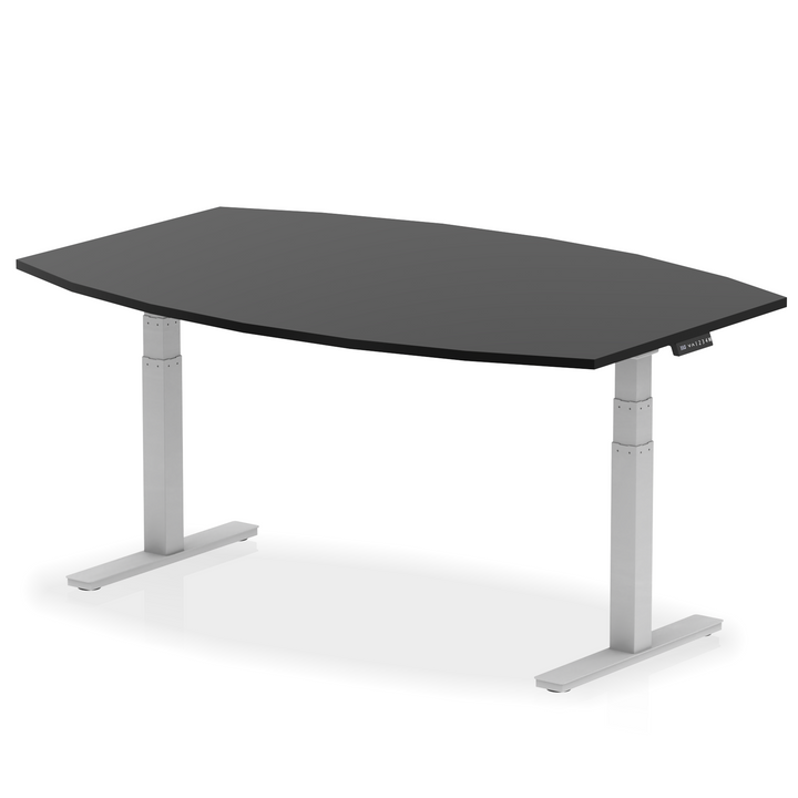 High Gloss Writable Boardroom Table Height Adjustable