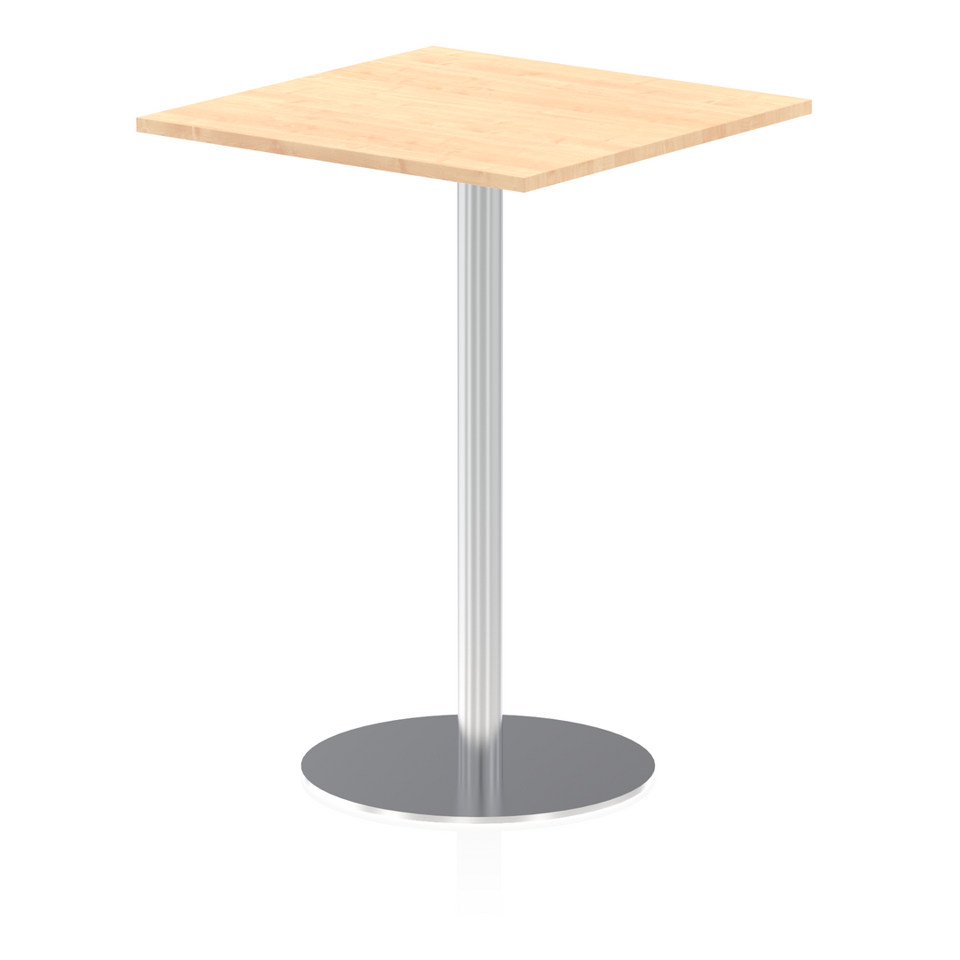 Italia Square Poseur Table Silver Leg