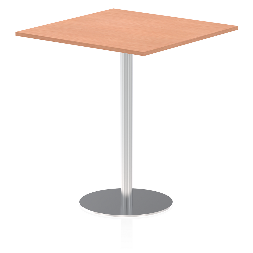 Italia Square Poseur Table Silver Leg