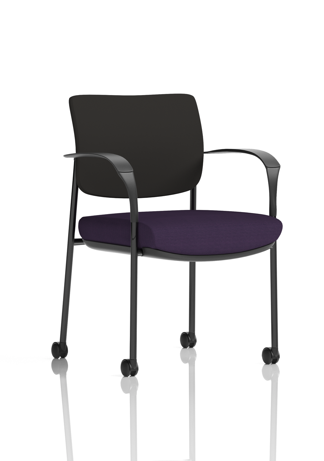 Brunswick Deluxe Medium Back Visitor Office Chair with Arms with Castors