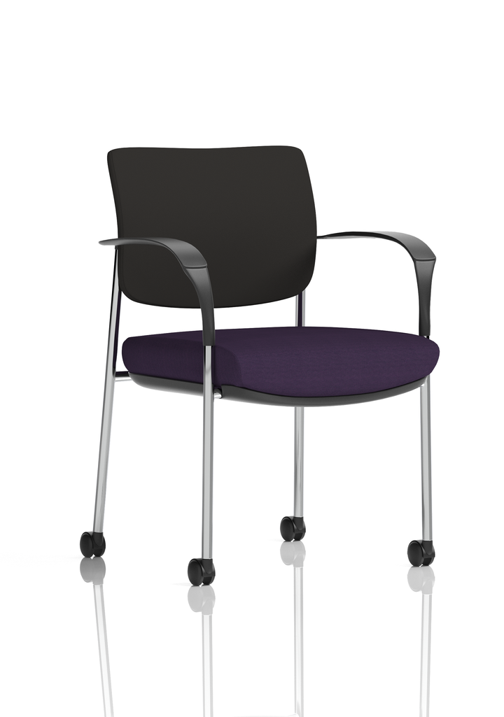 Brunswick Deluxe Medium Back Visitor Office Chair with Arms with Castors