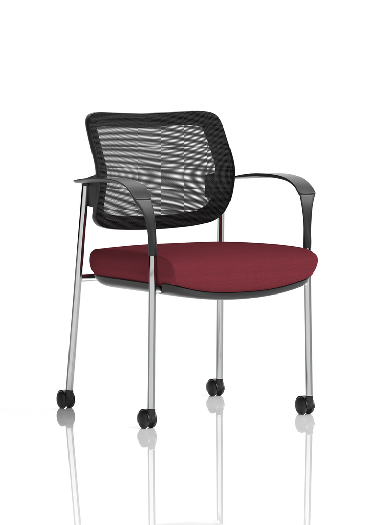 Brunswick Deluxe Medium Back Visitor Office Chair with Arms with Castors