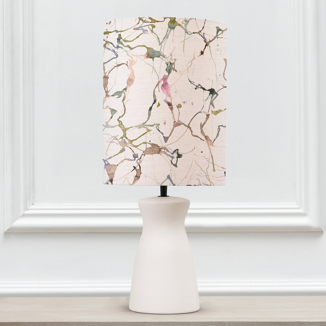 ALBURY TABLE LAMPBASE ECRU/CARRARA ANNA 25CM LAMPSHADE MEADOW