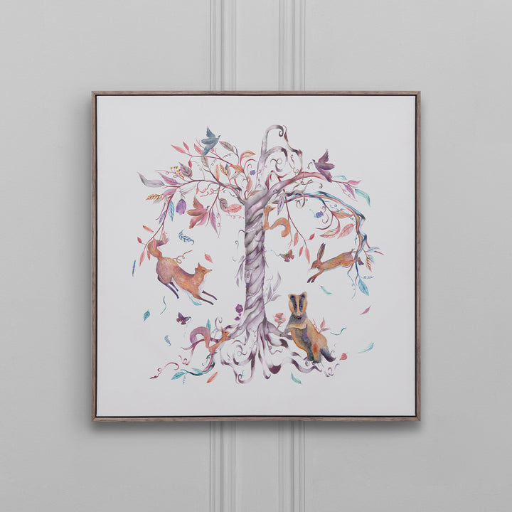 FRAMED CANVAS STONE LEAPING INTO THE FAUNA 70X70