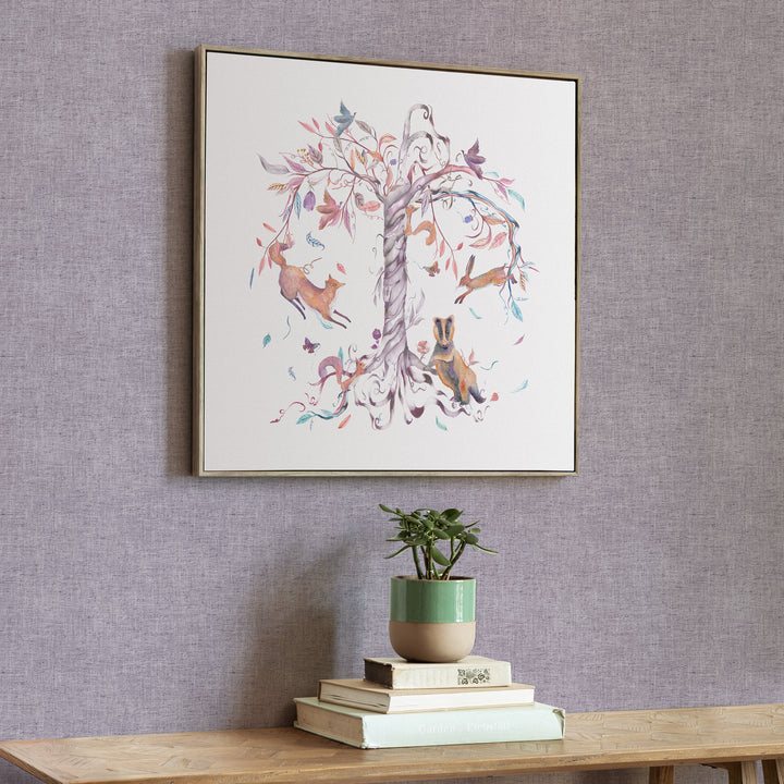 FRAMED CANVAS STONE LEAPING INTO THE FAUNA 70X70