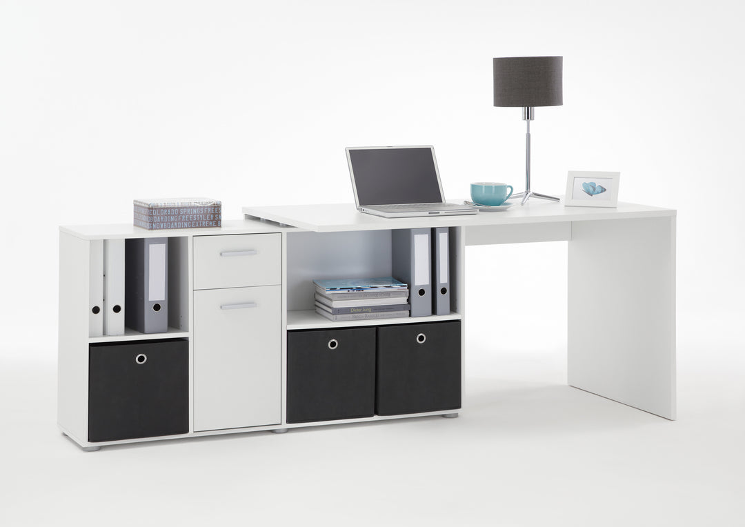 Lily White Flexi Corner Office Desk