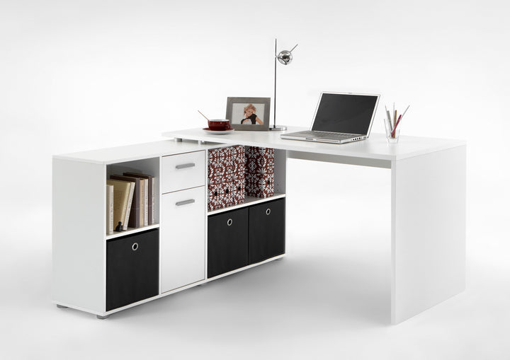 Lily White Flexi Corner Office Desk