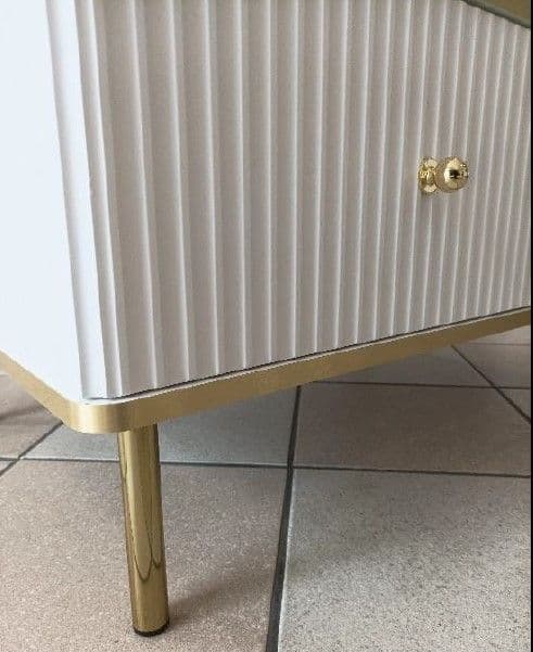 Lavender White And Gold 3 Door Sideboard