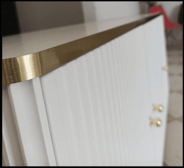 Lavender White And Gold 3 Door Sideboard