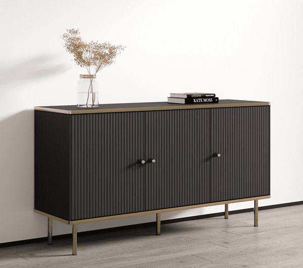 Lavender Black And Gold 3 Door Sideboard
