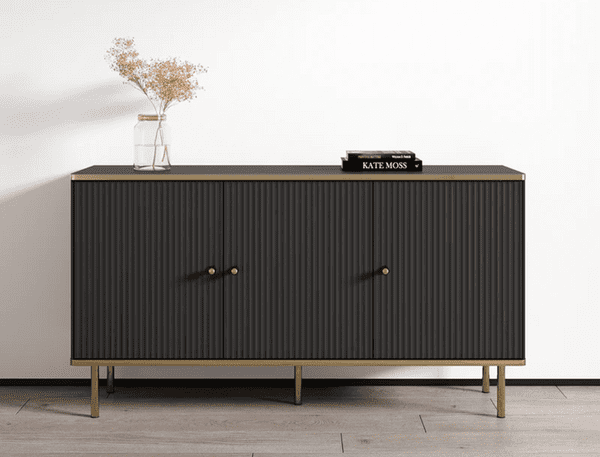 Lavender Black And Gold 3 Door Sideboard