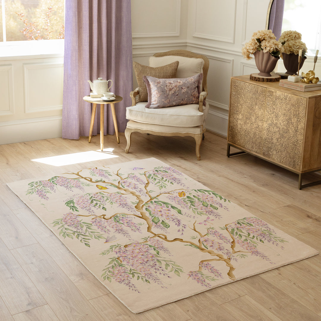 MARIPOSA MEADOWS 150X220 RUG MAUVE
