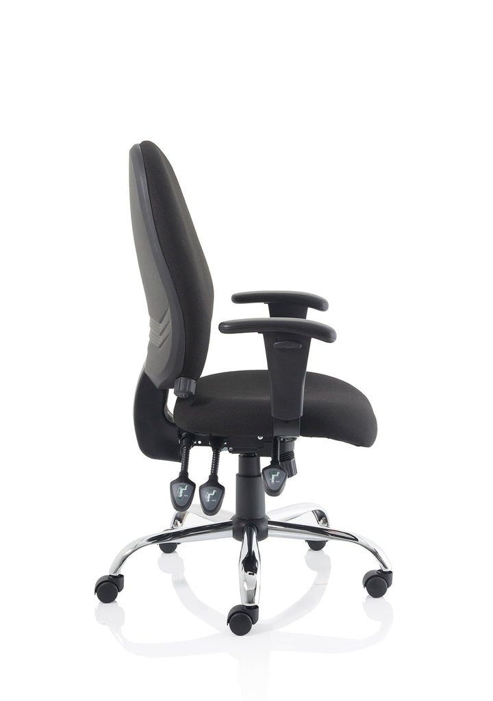 Lisbon Medium Back Task Operator Office Chair with Height Adjustable Arms
