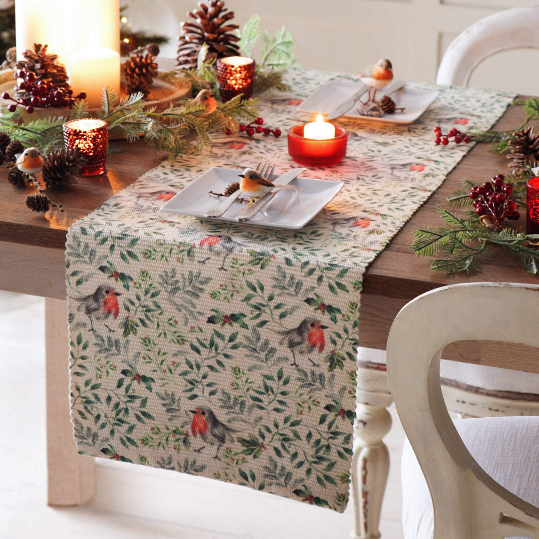 ROBIN 230X35 TABLE RUNNER GREEN