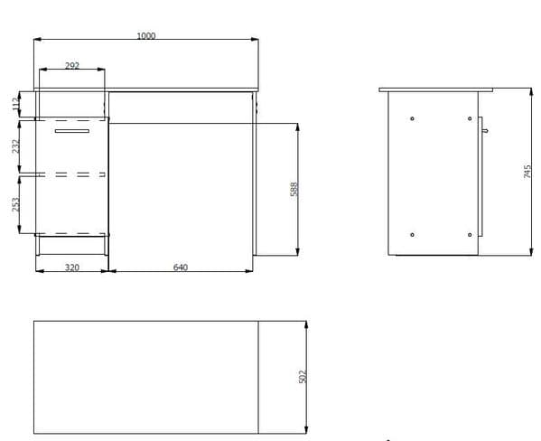 Rosemerry Matt White Desk