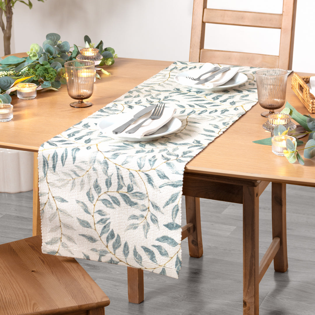 VINEA 180X35 TABLE RUNNER GREEN