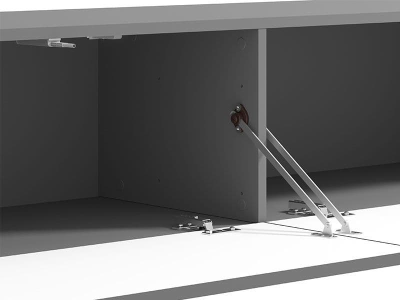 Iris Graphite Grey Wall Mounted Floating Wide Large TV Unit