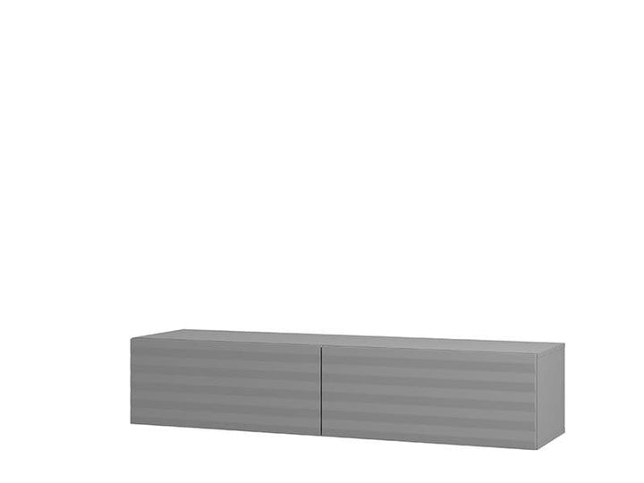 Iris Graphite Grey Wall Mounted Floating Wide Large TV Unit