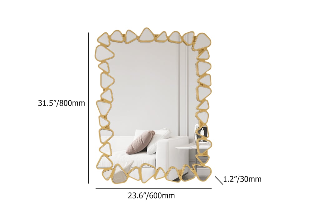 Gold Pebble Wall Mirror