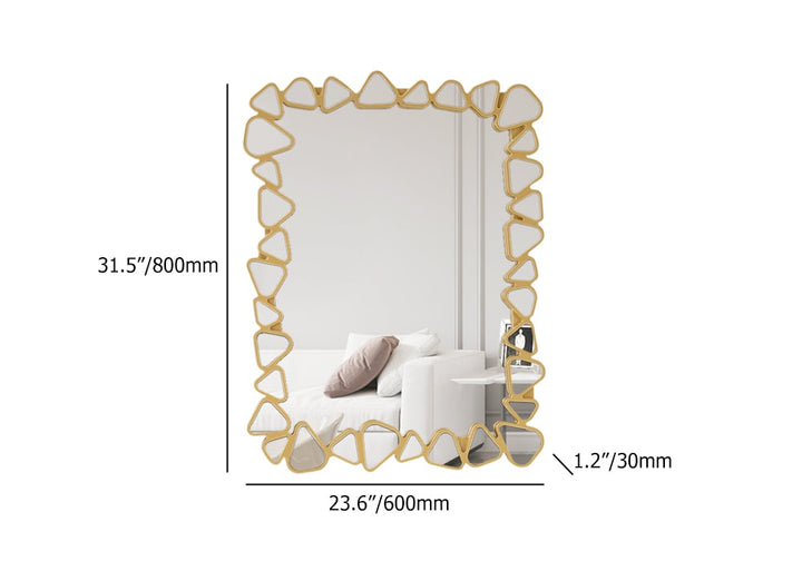 Gold Pebble Wall Mirror