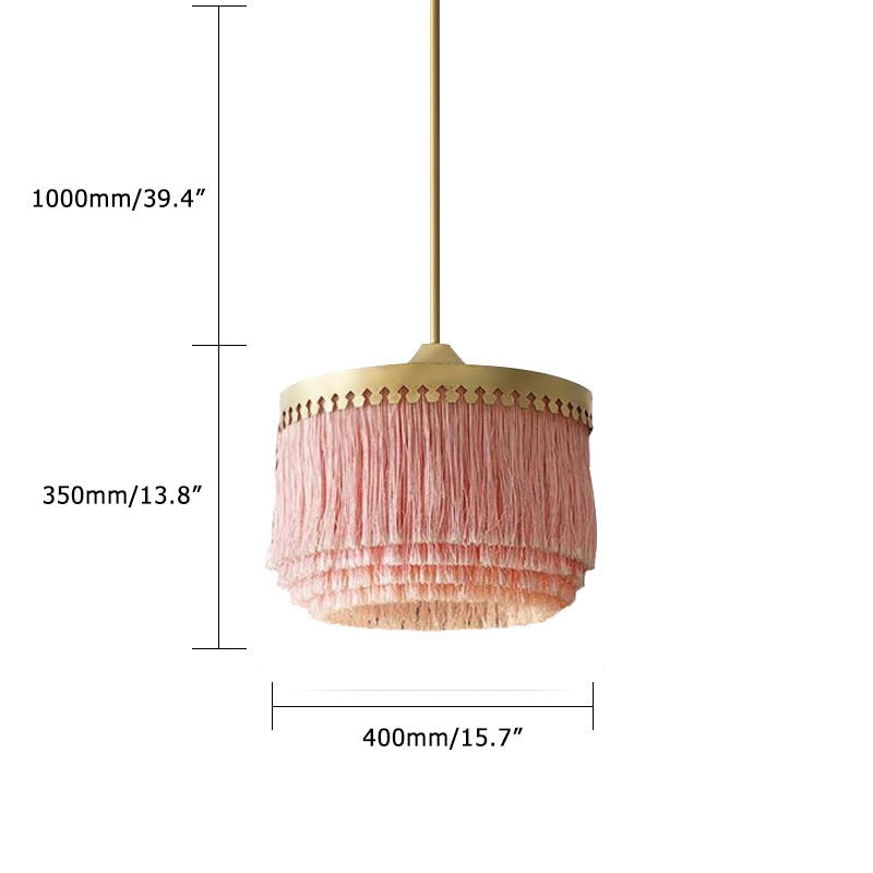 Fringe Pink Pendant Light