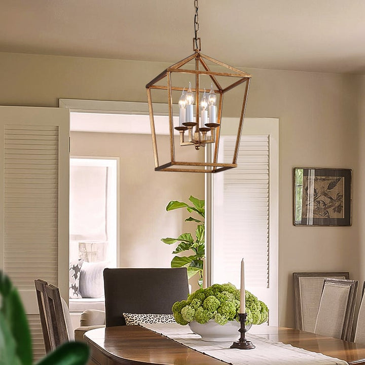 Foyer Pendant Light in Brass