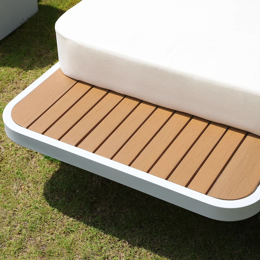 5 PCS Wood-Plastic & Aluminum L Shaped Sofa