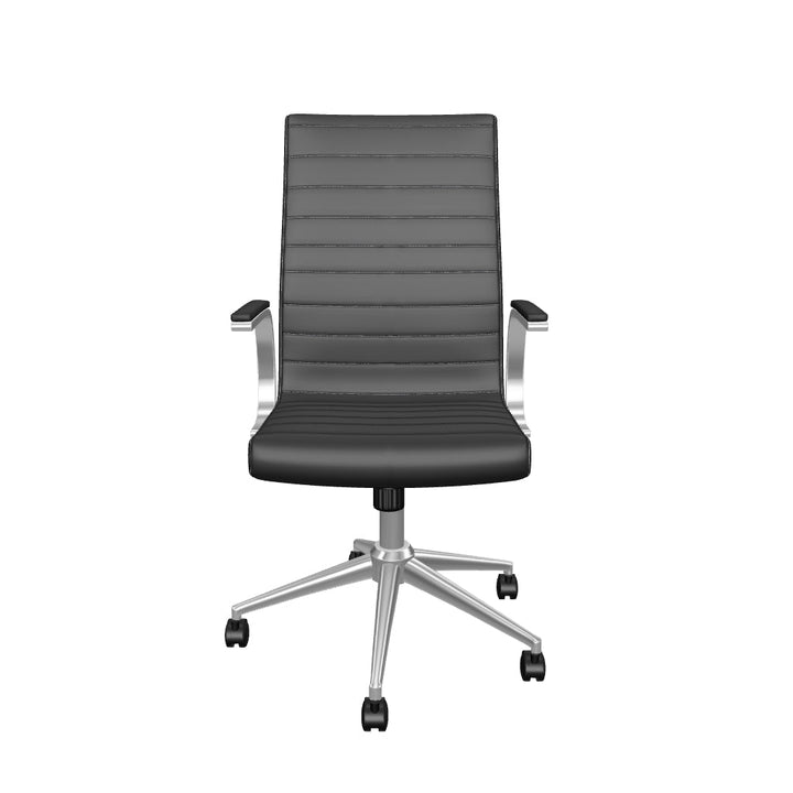 Ezra Medium Back Leather Executive Office Chair with Arms