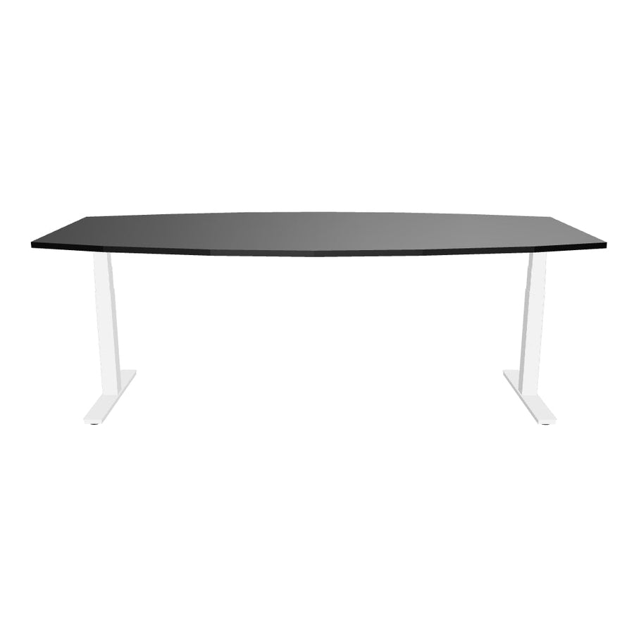 High Gloss Writable Boardroom Table Height Adjustable