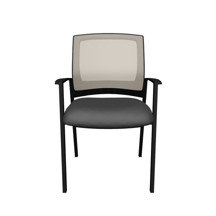 Metro Medium Mesh Back Stacking Visitor Chair with Arms