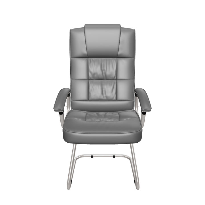 Moore Deluxe High Back Black Cantilever Visitor Chair with Arms