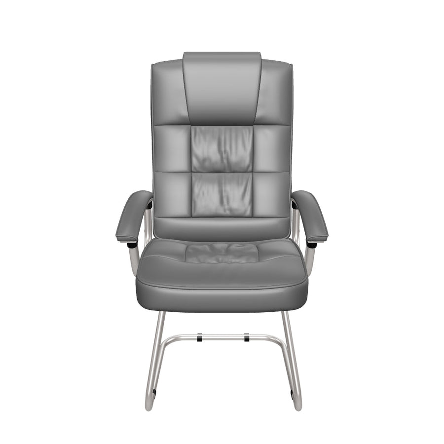 Moore Deluxe High Back Black Cantilever Visitor Chair with Arms