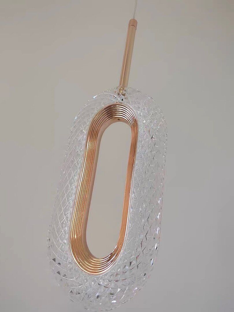 Gold Ovated Pendant Light 1-Light LED Lighting