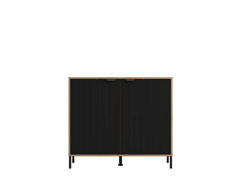 Lily Oak Effect And Black Small Sideboard