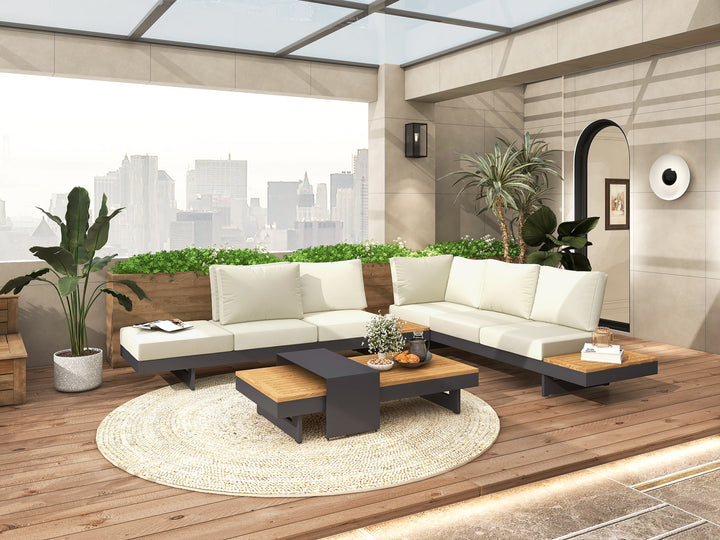 Stony 6 Seater Outdoor Sectional Sofa set