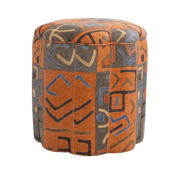 Daisy Ottoman Ashanti Chocolate, Chair, Orange