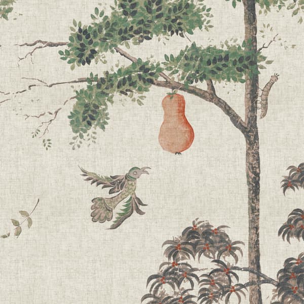 Mythical Land On Linen, Wallpaper, Multicoloured - Andrew Martin