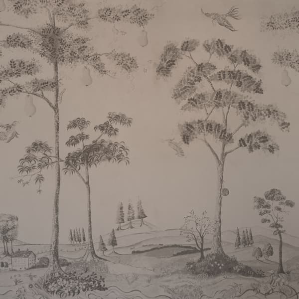 Mythical Land Peat, Wallpaper, Light Neutral - Andrew Martin