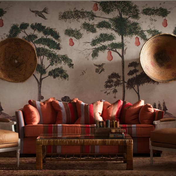 Mythical Land Vellum, Wallpaper, Green/Multicoloured - Andrew Martin