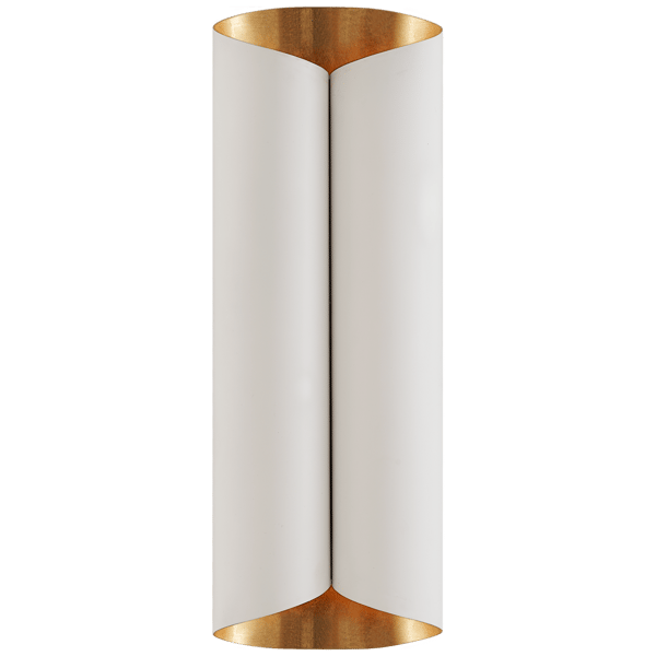 Selfoss Tall Wall Light White, Wall Light, Large, Plaster White - Andrew Martin